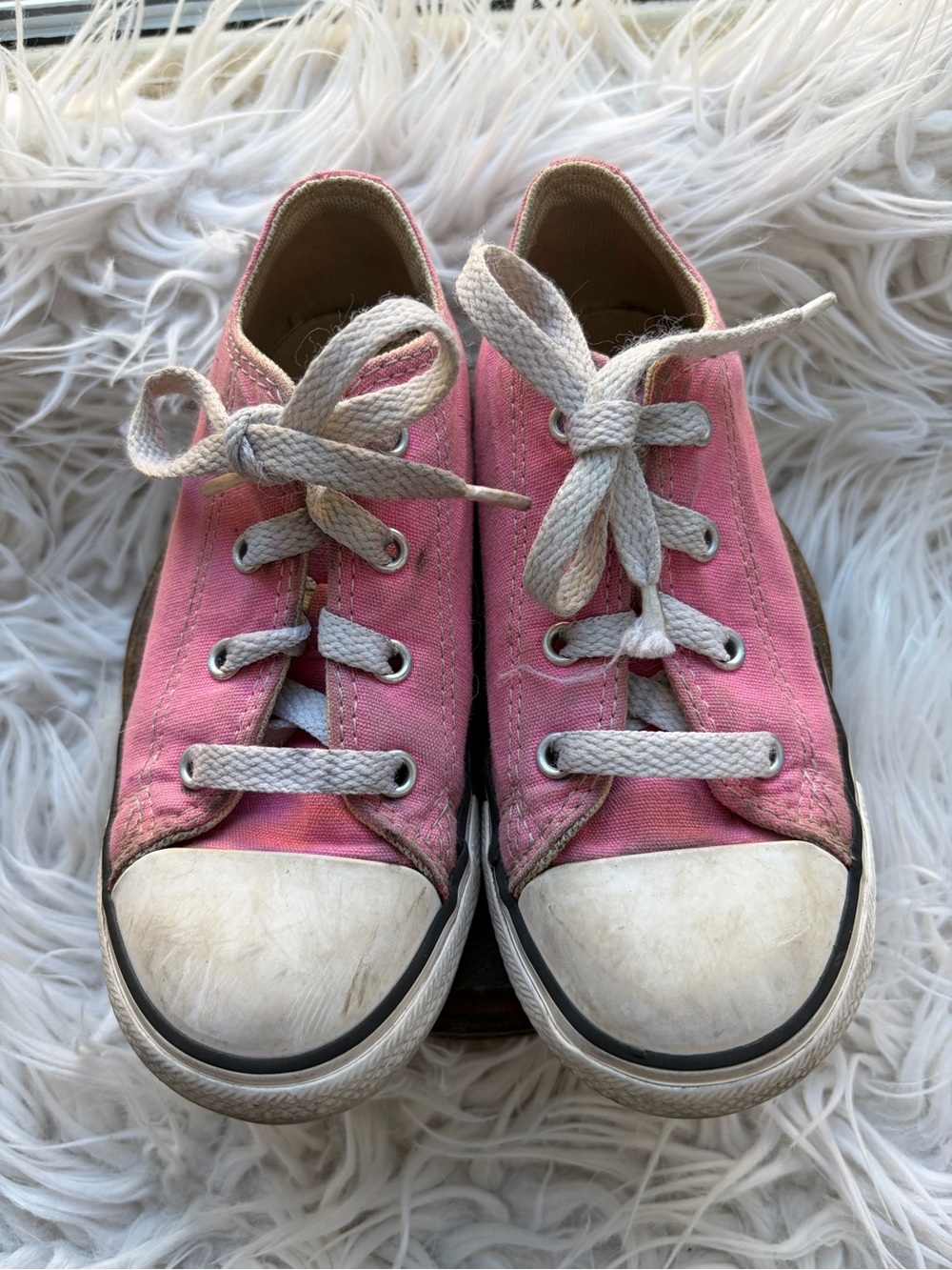 Kids Pink Converse Canvas Sneakers - Casual Lace-Up Shoes